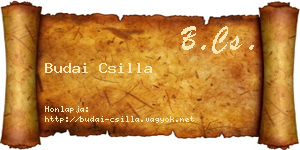 Budai Csilla névjegykártya
